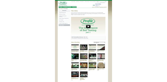 screenshot: profile products