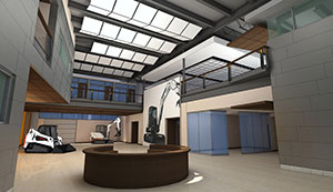 Bobcat's new testing and technology center will feature open spaces and high-tech design to encourage collaboration and discussion among workers.