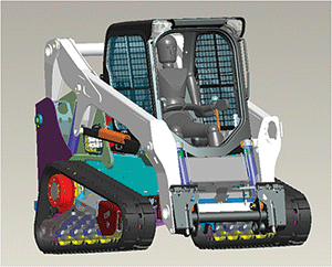 3D modeling software helps manufacturers design cabs for different sized operators.