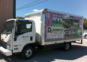 Box trucks provide a rolling billboard and help protect equipment from the elements.