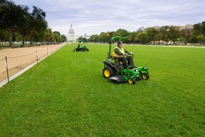 John Deere equipment was used to restore the east end of the National Mall. Photo: John Deere.