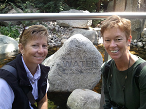 Heads Up Sprinkler Co. co-owners Patty Sipe (left) and Caryn Walz focus on saving water for clients.