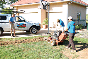 Conducting an irrigation system installation. Photo: Daniel Slack