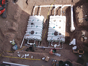 The finished photo (above) shows the same area after landscaping, from a slightly different perspective. Photo: Heads Up Landscaping