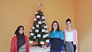 In 2013, staff members purchased holiday gifts for a homeless child via the Homeless Children’s Playtime Project.