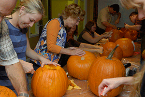 NaturaLawn of America hosts an annual pumpkin carving contest for its employees.