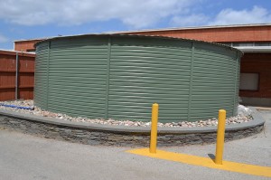 Lambert's houses a 20,000-gallon rainwater cistern on its property.