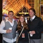 Allison Barwacz, digital media content producer at LM, between members of  GreenScape Lawns.