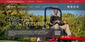 A screenshot of the new Exmark.com. Photo: Exmark