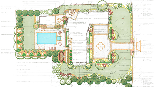 The rendered site plan.
