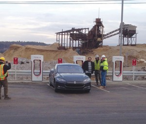 Giant Landscaping sees value in securing commercial accounts, such as with Tesla Motors. Photo: Giant Landscaping
