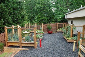 The sensory garden is designed to help preschoolers with communication disorders experience each of the five senses.