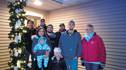 Green Oasis donated a lighting installation for a military family in Eau Claire, Wis. Photo: Green Oasis