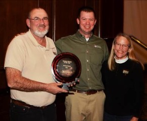 Jericho Farms owners Danny and Peggy VanDevender accept Grower of the Year Award.