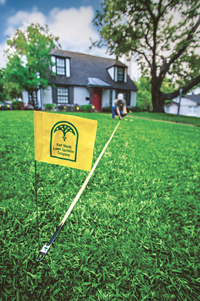 The Fort Worth Lawn Sprinkler Co. flag has been flying since 1975.