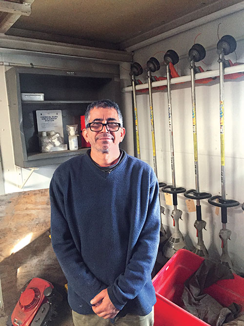 Small engine specialist Naser Warmilee keeps A1 Lawn & Landscape up and running.