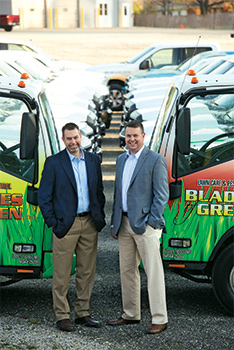 Mark Leahy (left) and Brad Leahy, owners of Blades of Green in Edgewater, Md. Photo: Blades of Green