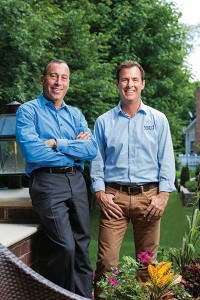 Eric Remeis (right), president of Yard Solutions near Columbus, Ohio, and one of his mentors, Elliott Tobias.