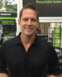 Chris Lambton, host of Yard Crashers on DIY Network, owner of E. Lambton Landscaping and spokesperson for Greenworks Commercial.