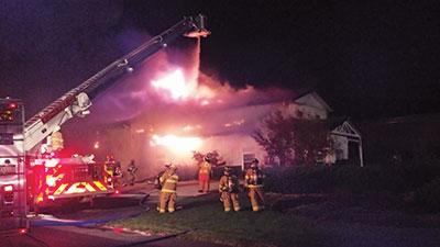 Disaster Multiple fire companies, with 13 tankers and aerial support, fought the fire at Scott’s Landscaping for more than six hours before it was manageable.