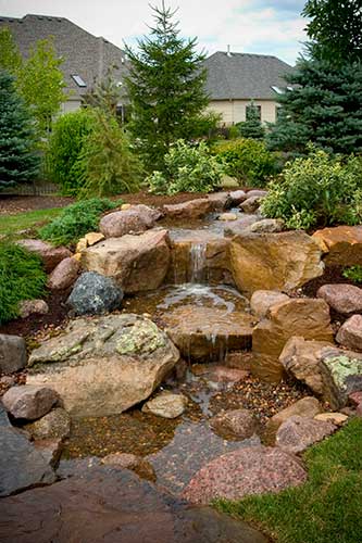Au naturel Water features are trending toward natural looks that incorporate indigenous elements.