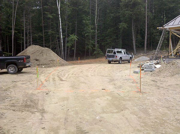 Before shot of onsite pool layout