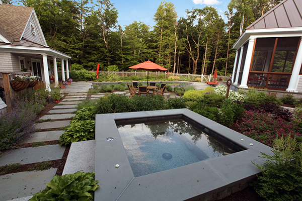 After shot of gunite spa 