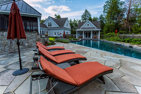 After shot of custom pool