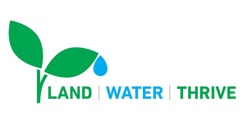 Land. Water. Thrive. logo 