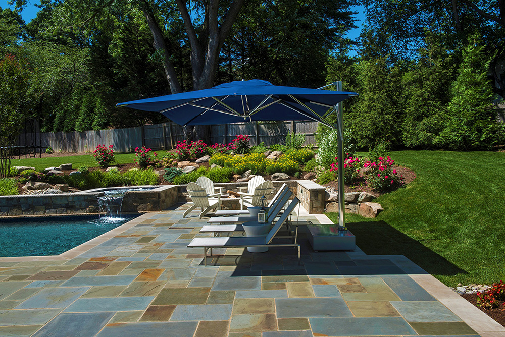 Flagstone pool decking (Photo: Hilary Schwab)