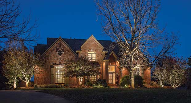 Aftershot of house with lighting (Photo: Mckay Landscape Lighting)
