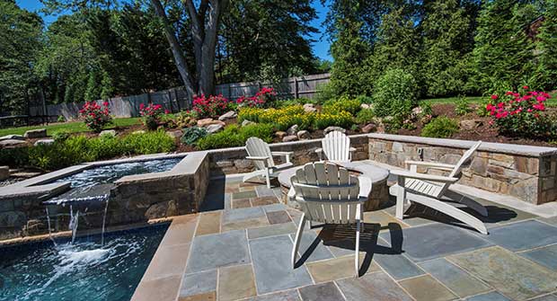 Natural stone fire pit; Photo: Hilary Schwab