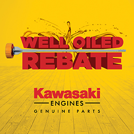 Well Oiled Rebate. Image provided by Kawasaki Engines.