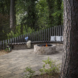 Weston Stone Fire Pit Kit. Photo: Belgard