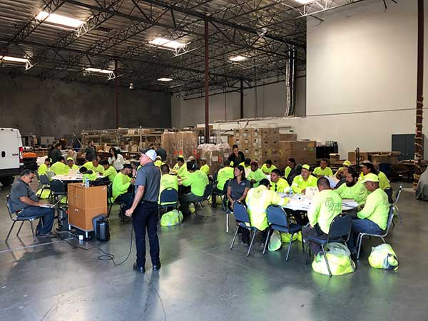 Chateau Landscape Inc. employees attend orientation after the company was acquired by Landscape Development Inc. | Photo: Landscape Development Inc.