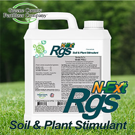 N-Ext RGS™ Soil & Plant Stimulant. Photo: Greene County Fertilizer Company