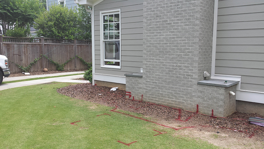 Rear of where fireplace is to be (Photo: Dry Branch Photography)
