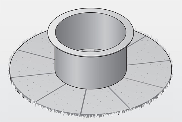 Steel ring of fire pit illustration (illustration: David Preiss)