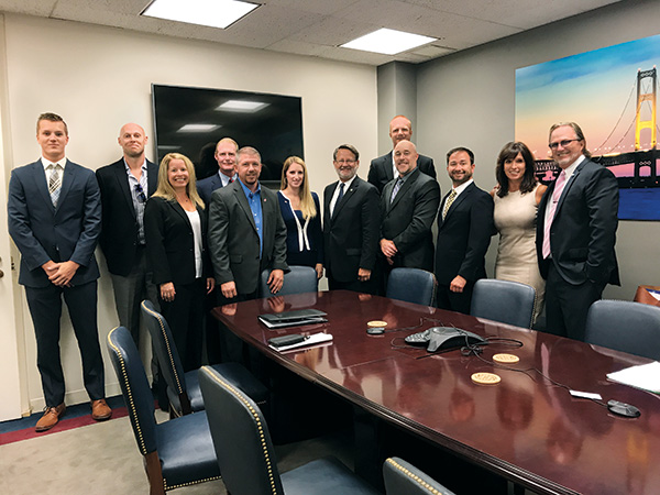 Troy Clogg and other snow contractors meeting with Michigan Sen. Gary Peters (Photo: Troy Clogg)