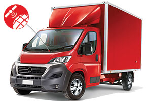Red box truck (Photo: GPS Insight)