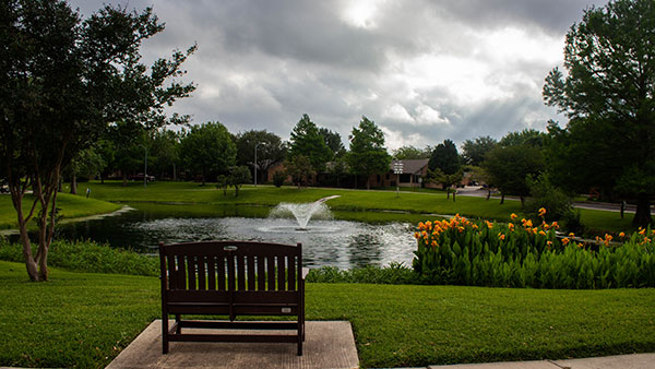 Pond area at Blue Skies of Texas (Photo: Clean Scapes)