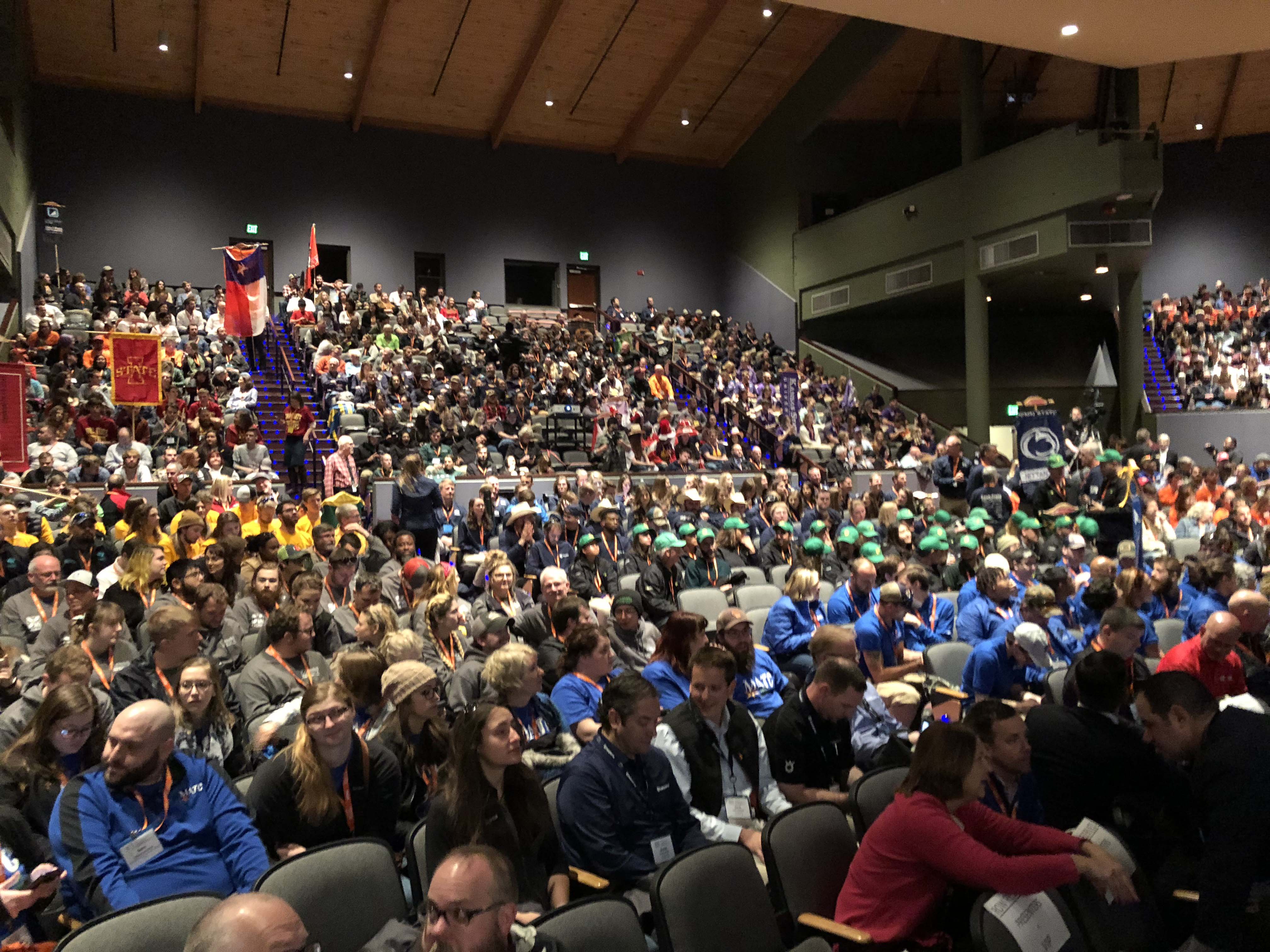 A packed house at the opening ceremony of NCLC. It was held at the Lincoln Center on Colorado State University's campus. (Photo: Seth Jones)