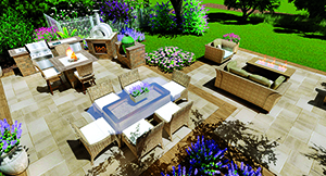 3D rendering of patio (Photo: Belgard)