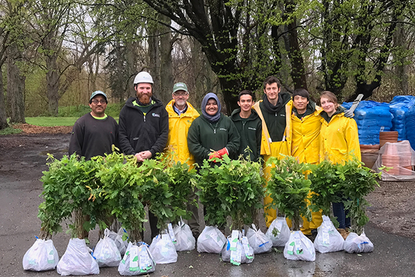 Each year Bartlett Tree Experts distributes seedlings in honor of Arbor Day. Photo: Bartlett Tree Experts
