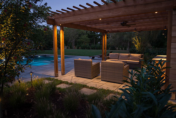 Pergola at night (Photo: Ledden Palimeno Landscape Co.)