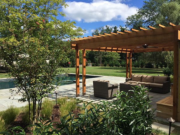 Cedar pergola (Photo: Ledden Palimeno Landscape Co.)