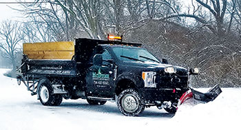 McIntosh truck out during storm. (Photo: McIntosh Grounds Maintenance)