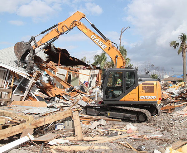 Team Rubicon partakes in clearance activities after Hurricane Michael. (Photo: Case Construction Equipment)