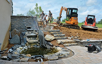 Construction equipment on job site (Photo: Inside Out Design)
