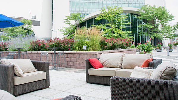 Seating area at Landmark Square (Photo: Landmark Square)